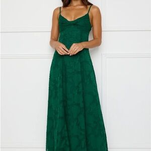 Hello Molly Green Spaghetti Strap Maxi Dress - Never Worn